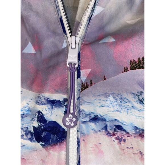 Roxy Girls Ski Jacket Size 16 XXL Color Pink/Blue/Purple/White Print - Picture 4 of 11